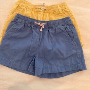 Jcrew Crewcuts Girls Size 10 Summer Shorts - 2 shorts included blue and yellow